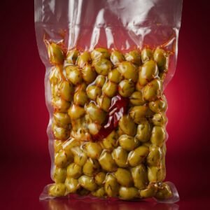 Olivre vert au Thym - 500g -  الزيتون الاخضر بالزعتر